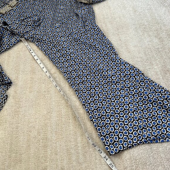 NWT ZARA Floral Wide Leg Faux Wrap Plunge Long Sleeve Jumpsuit With Pockets M - Picture 7 of 12